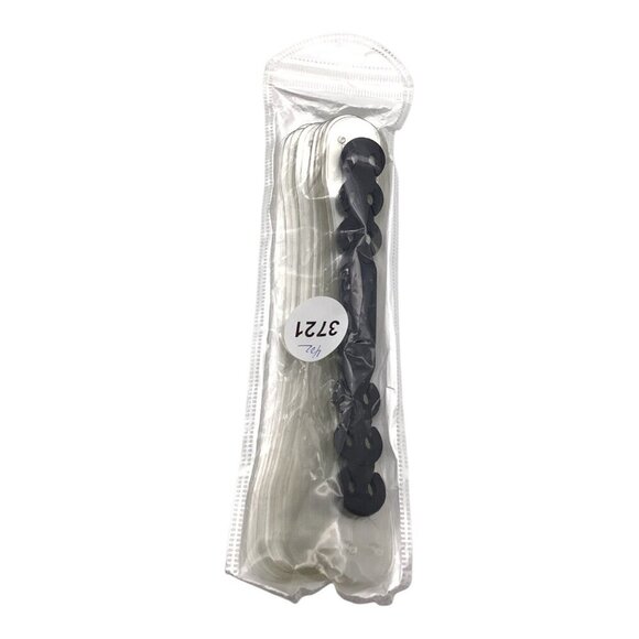 Clear Plastic Retail Display Hook Hangers With Black Connector Pieces For Hangin - Picture 3 of 6